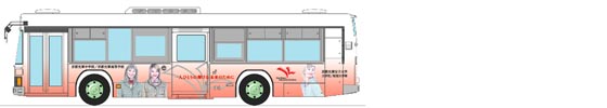 光華女子学園市バス ラッピングデザイン 画像